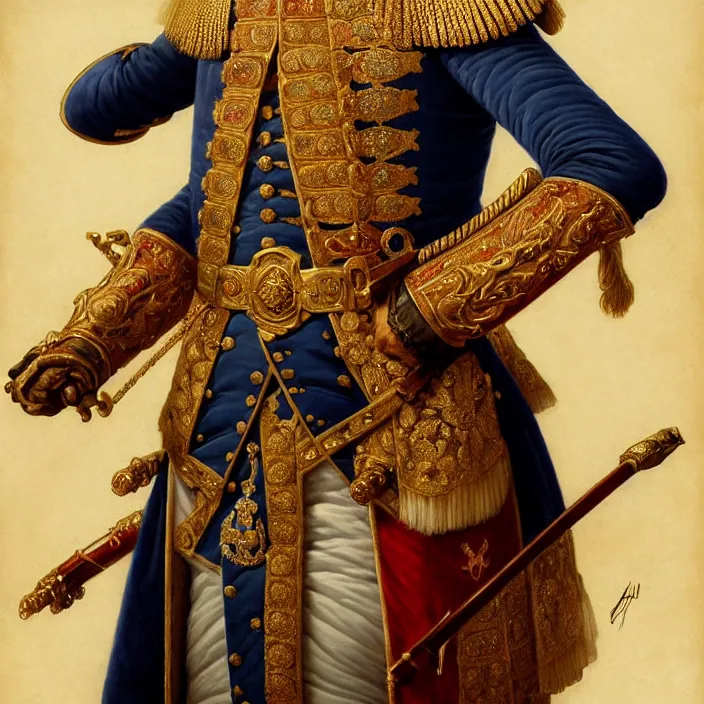 Image similar to Ottoman Emperor George Washington, diffuse lighting, fantasy, intricate, elegant, highly detailed, lifelike, photorealistic, digital painting, Ottoman armor, artstation, illustration, concept art, smooth, sharp focus, art by John Collier and Albert Aublet and Krenz Cushart and Artem Demura and Alphonse Mucha