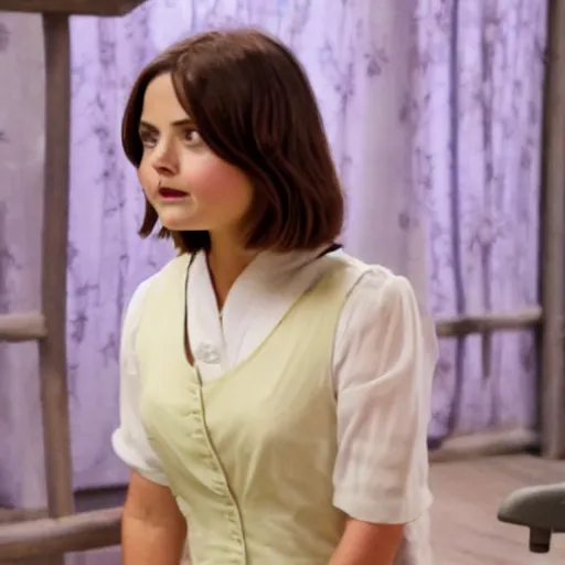 Image similar to jenna coleman in a studio ghibli animation