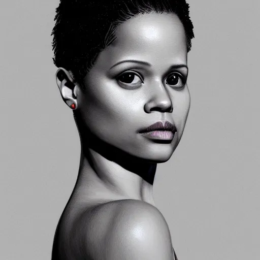 Image similar to gugu mbatha - raw, face, beauty, photorealistic, artstation