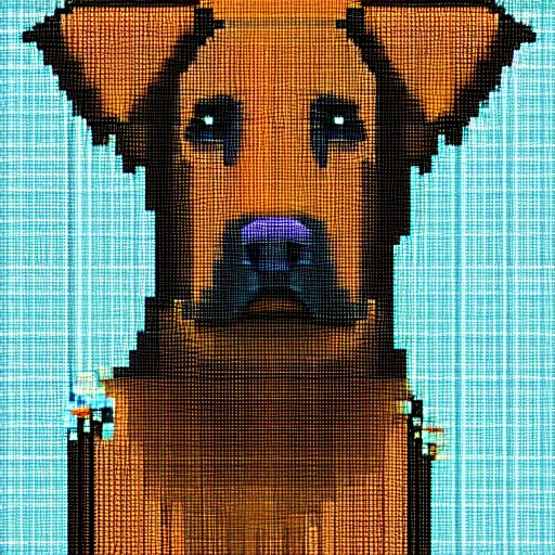 Prompt: dog, pixelart