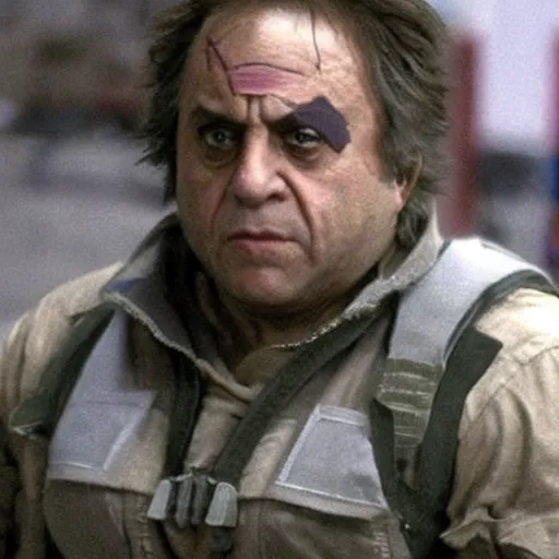 Image similar to danny devito as solid snake in metal gear solid