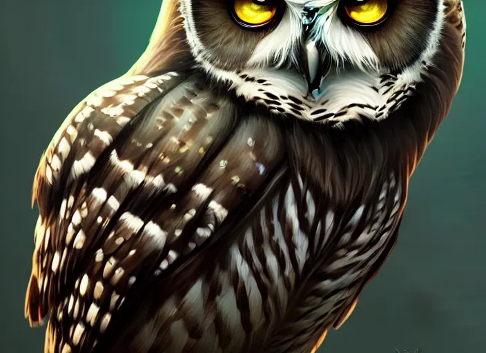 Prompt: portrait of an owl, highly detailed, d & d, fantasy, highly detailed, digital painting, trending on artstation, concept art, sharp focus, illustration, global illumination, ray tracing, realistic shaded, art by artgerm and greg rutkowski and fuji choko and viktoria gavrilenko and hoang lap