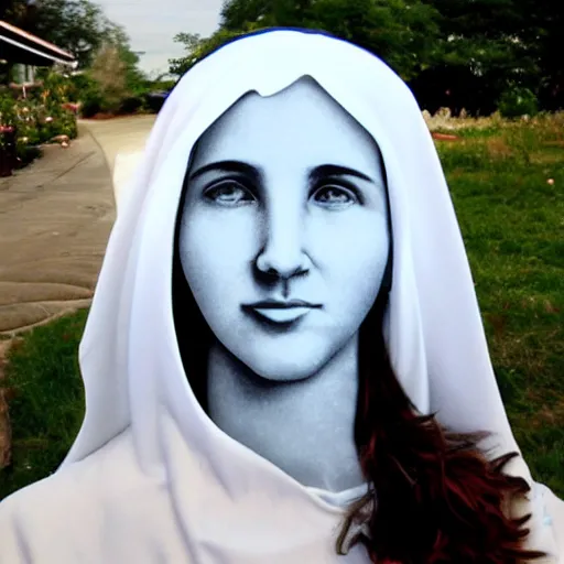 Image similar to clouds shaped like face of virgin mary