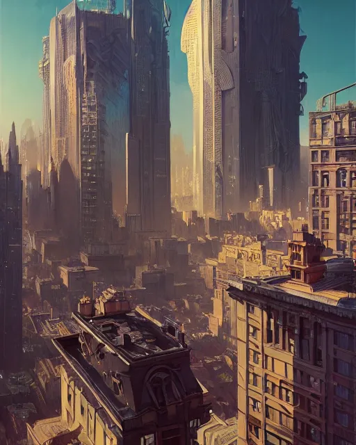 Prompt: highly detailed surreal vfx portrait of an incredible cityscape, stephen bliss, unreal engine, greg rutkowski, loish, rhads, beeple, makoto shinkai and lois van baarle, ilya kuvshinov, rossdraws, tom bagshaw, alphonse mucha, global illumination, detailed and intricate environment