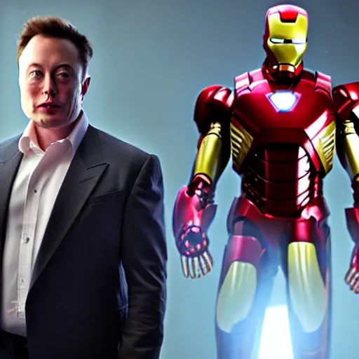 Image similar to Elon musk as iron man