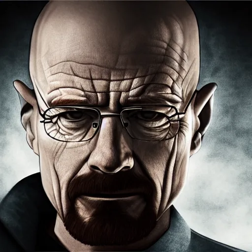 Prompt: Walter White crying, moody lighting, photorealistic,