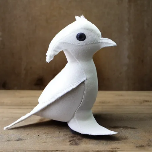 Image similar to a cute gryphon seagull plush doll