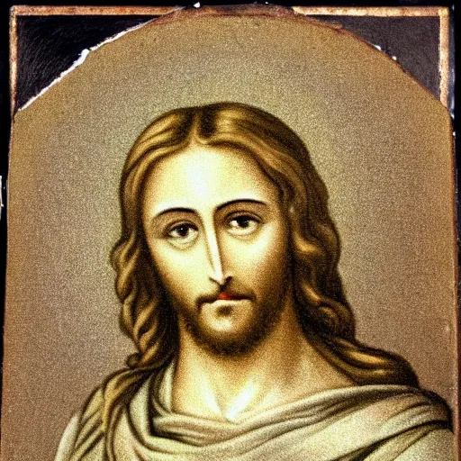 Prompt: a photograph of jesus