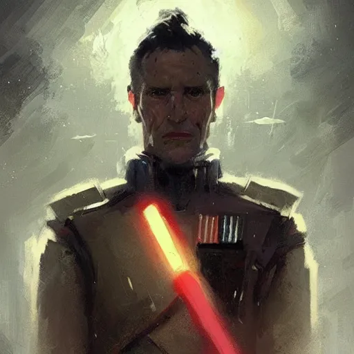 Image similar to portrait of a man by greg rutkowski, british features, short black hair in military style, straight jaw, tall and strong, star wars expanded, universe, he is about 3 0 years old, wearing imperial admiral uniform, artstation hq