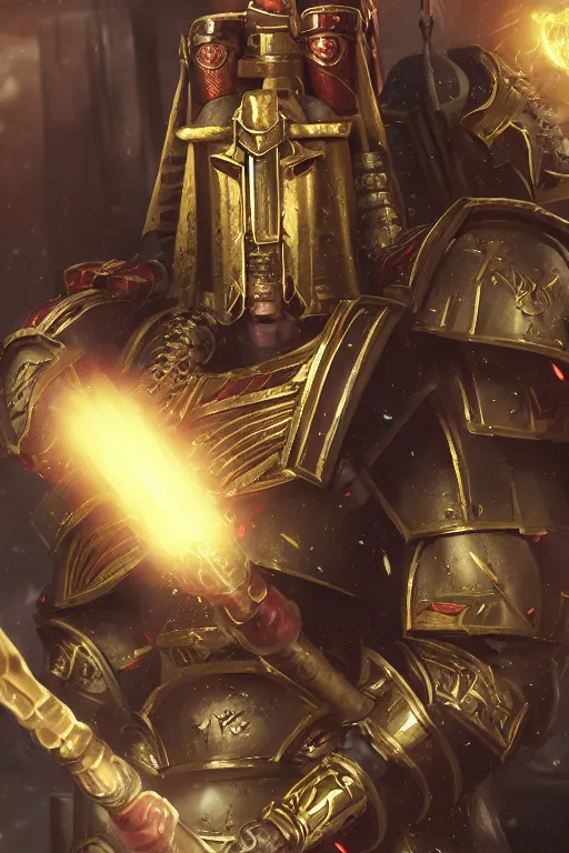 Image similar to queen portrait heros warhammer 4 0 k horus heresy fanart - the primarchs emperor by johannes helgeson animated with vfx concept artist & illustrator global illumination ray tracing hdr fanart arstation zbrush central hardmesh 8 k octane renderer comics stylized