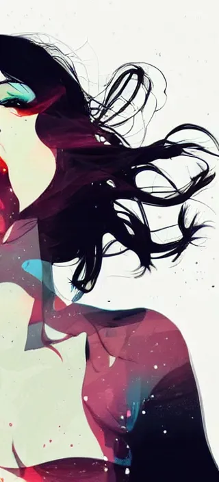 Image similar to lots of swirling, dreamy, thick smoke exhaled from a pretty young woman's open mouth, smoke drifting all around, by conrad roset, dramatic digital art, trending on artstation