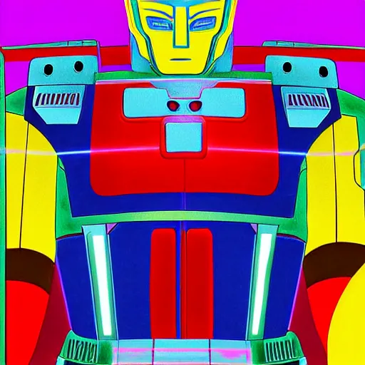 Image similar to chiho aoshima optimus prime, digital art