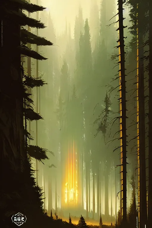 Image similar to greg rutkowski travel poster endor