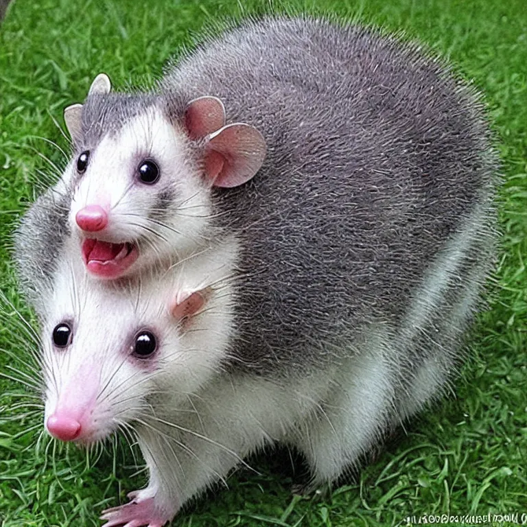 Image similar to an opossum as a simpsons character