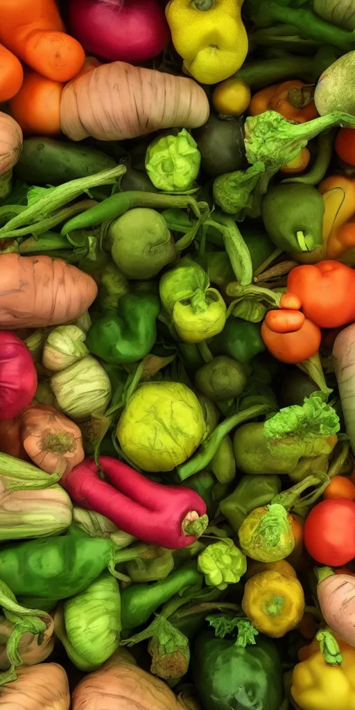 Image similar to photo of skin colored vegetables, 8 k, photorealistic, higly detailed