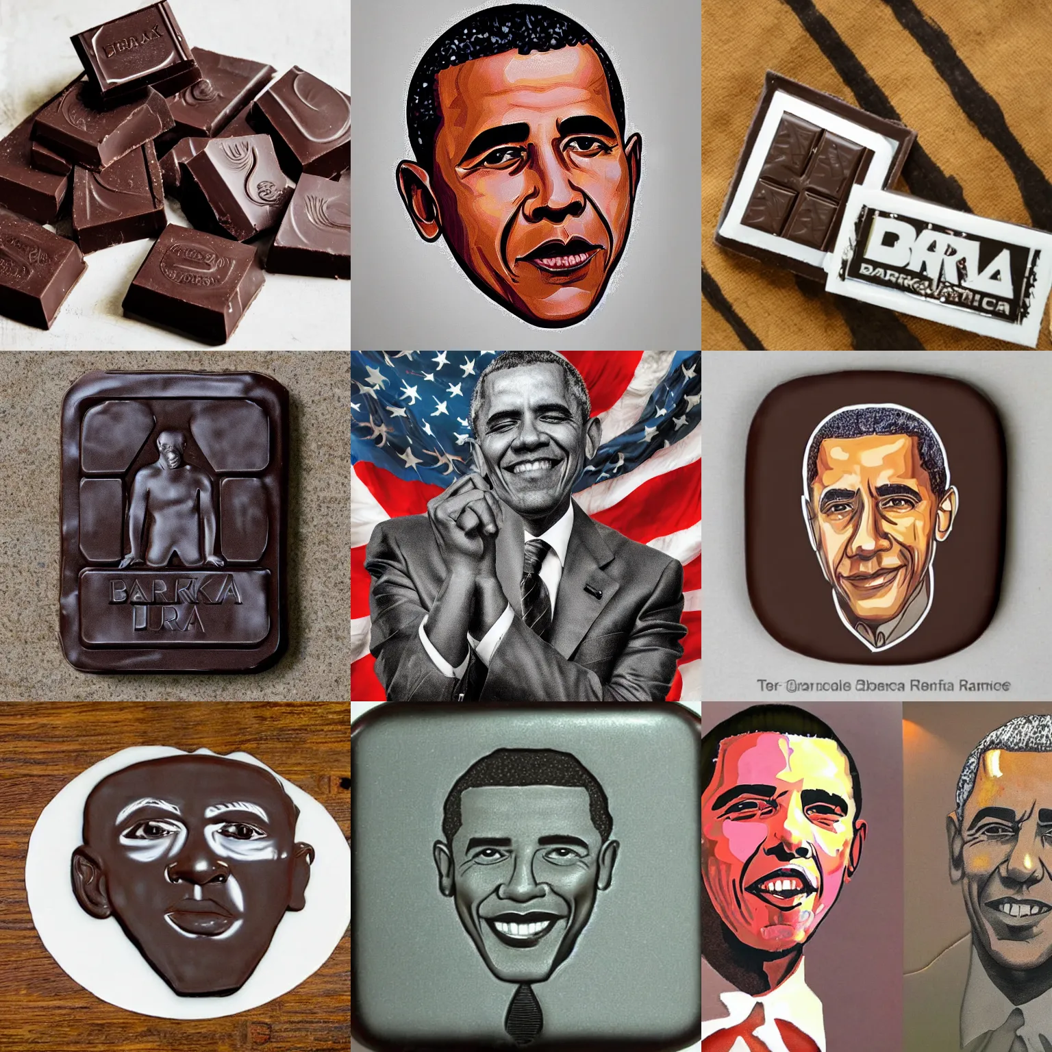 Image similar to dark chocolate relief of barak obama