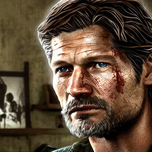 Image similar to Nikolaj Coster-Waldau as Joel in The Last Of Us