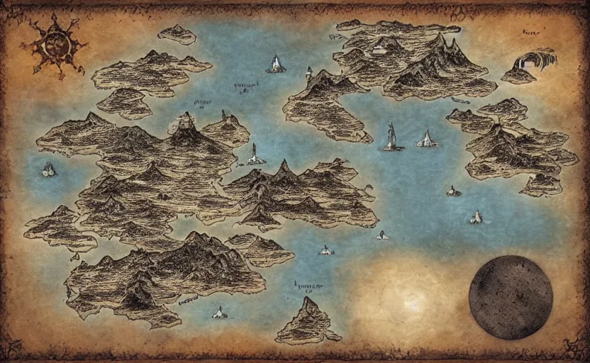 Image similar to fantasy world map,