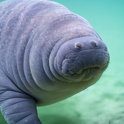 Prompt: a Manatee-Tardigrade-hybrid, award-winning-photograph, beautiful daylight, crystal-clear-focus, sharp-lens, amazing photography