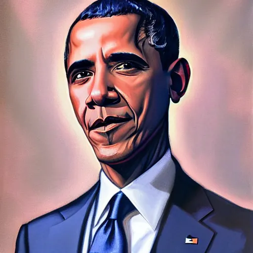 Image similar to obama portrait by gerald brom