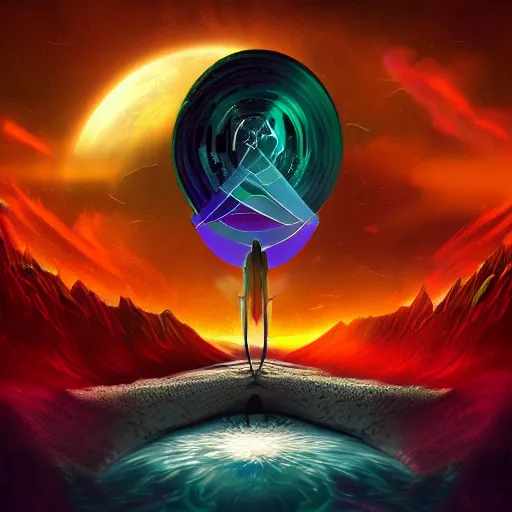 Image similar to Otherworldly album art in the style of Seven Lions digital art