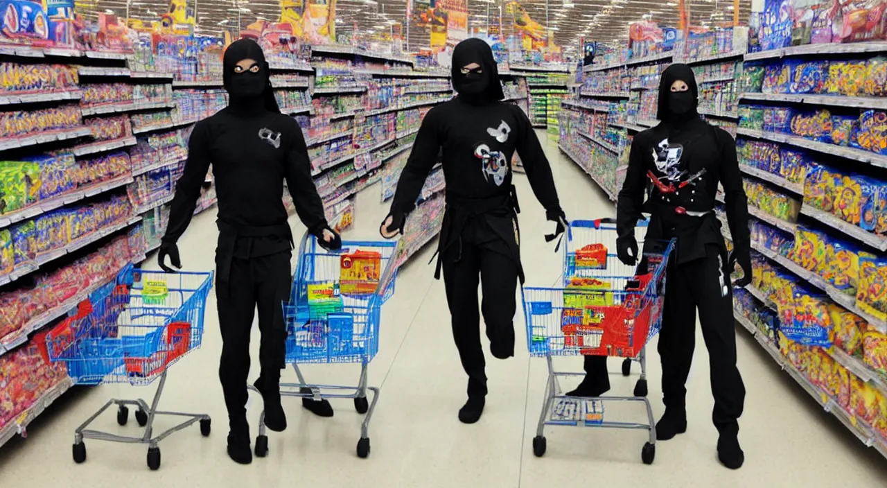 Image similar to cyborg ninja in walmart