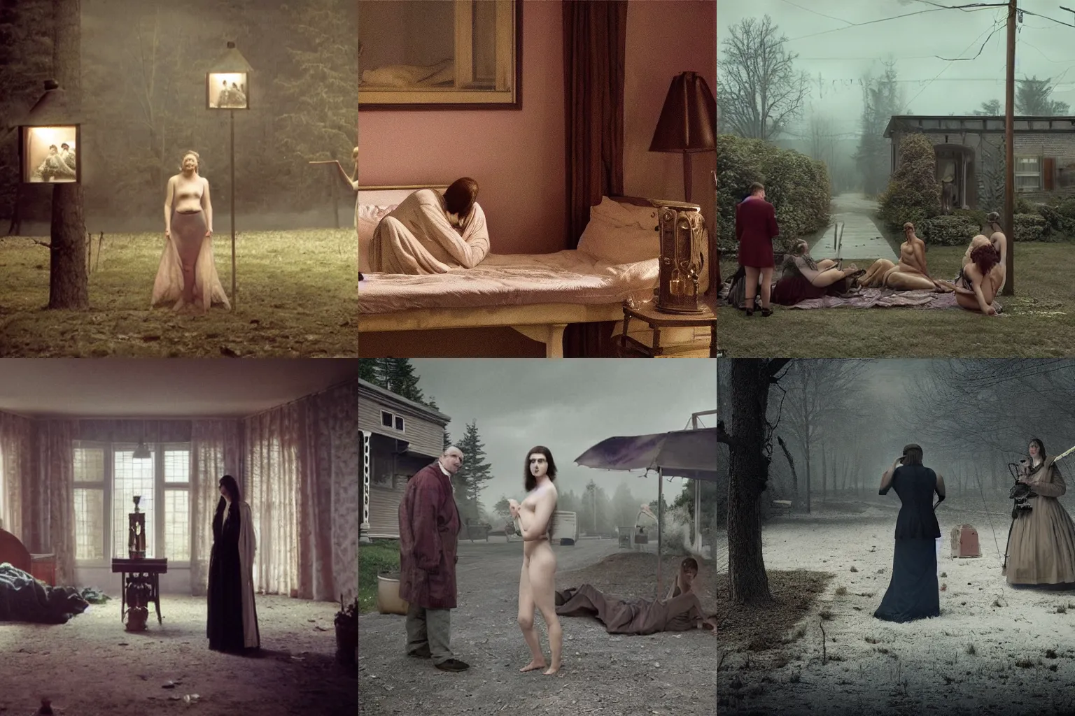 Prompt: the worst are full of passionate intensity, by gregory crewdson and fernand khnopff