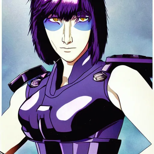 Prompt: cate blanchett as major kusanagi from ghost in the shell,anime,manga