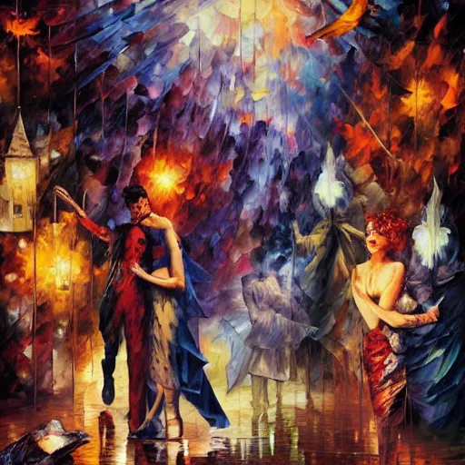 Prompt: rave by arthur adams, charlie bowater, leonid afremov, chiho ashima, karol bak, david bates, tom chambers