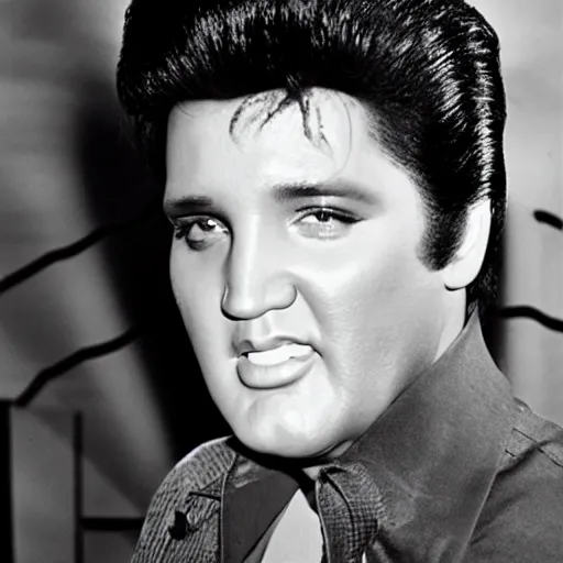 Prompt: elvis as a 7 8 year old