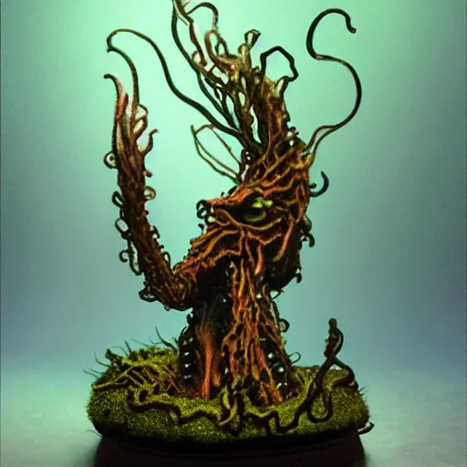 Image similar to tendril aquarium creature dark and murky