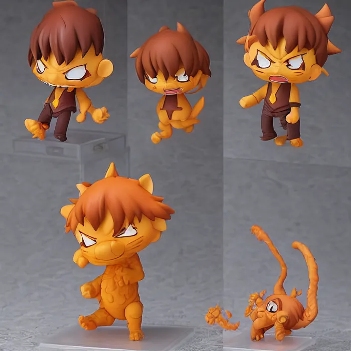 Prompt: eldritch abomination garfield, imsorryjon, An anime Nendoroid of Son Goku, figurine, detailed product photo