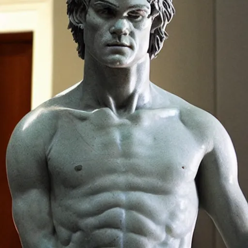 Prompt: dexter morgan as michelangelo ’ s david sculpture