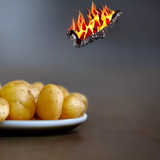 Image similar to potato on fire