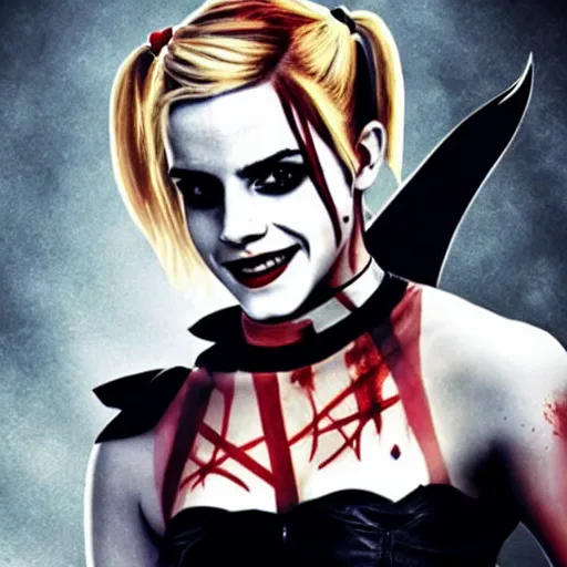 Image similar to emma watson as harley quinn