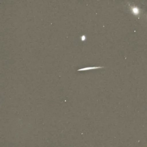 Image similar to a vintage photo of a large meteor just before it hits earth. grainy.