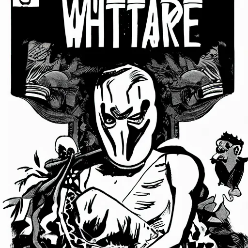 Image similar to white warrior duck portrait in the style of joan sfar, comic book