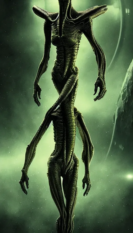 Image similar to exquisite alien poster art by weta studio, 8 k, denoised