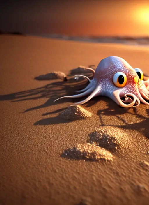 Prompt: realistic detailed image of a white-spotted octopus sand-writing a list of names at night, cinematic, hyper realism, high detail, octane render, unreal engine, 8k, extremely detailed, 8k.