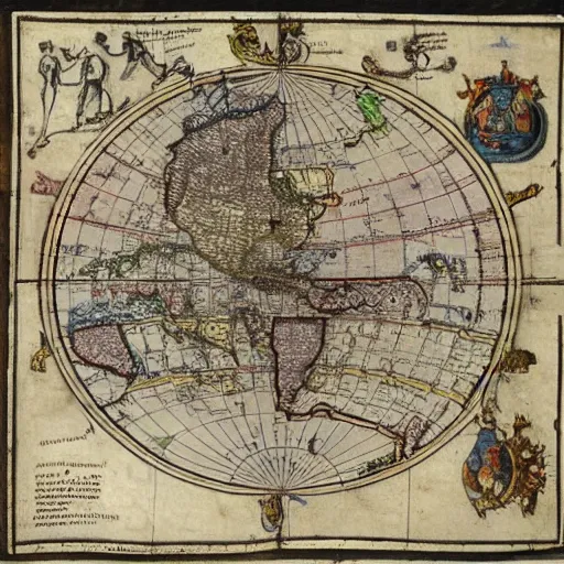 Image similar to 1 6 th century map of the portuguese empire on the planet of mars, old, colonization, age of discoveries