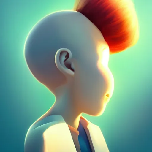 Prompt: Portrait of a faceless head, no eyes, no ears, no hair, mattepainting concept Blizzard pixar maya engine on stylized background splash comics global illumination lighting artstation lois van baarle, ilya kuvshinov, rossdraws