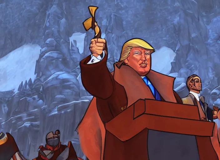 Prompt: donald trump in ironforge