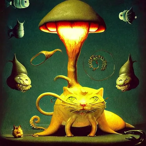 Image similar to anglerfish fused with cat, clay toadstool snail concept art anatomy, action pose, very coherent and colorful high contrast masterpiece by norman rockwell franz sedlacek hieronymus bosch dean ellis simon stalenhag rene magritte gediminas pranckevicius, dark shadows, sunny day, hard lighting, reference sheet white! background