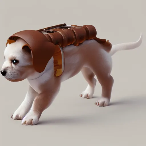 Image similar to a puppy that can function as a toaster , concept art, trending on artstation 3D.