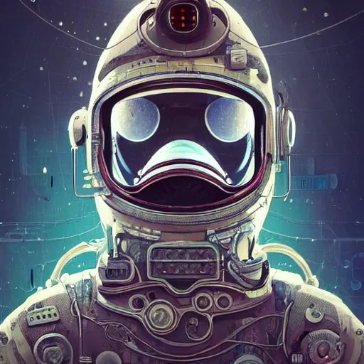 Image similar to hyperrealistic portrait of a squid monster astronaut, full body portrait, well lit, intricate abstract. cyberpunk, intricate artwork, by Tooth Wu, wlop, beeple. octane render, in the style of Jin Kagetsu, James Jean and wlop, highly detailed, sharp focus, intricate concept art, digital painting, ambient lighting, 4k, artstation