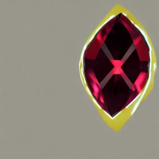 Image similar to a bright garnet. artstation. high detail. photo. there is a face visible in the garnet