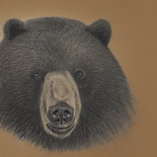 Image similar to a sketchbook of a bear, pencil and paper, 4 k, artstation, swesome