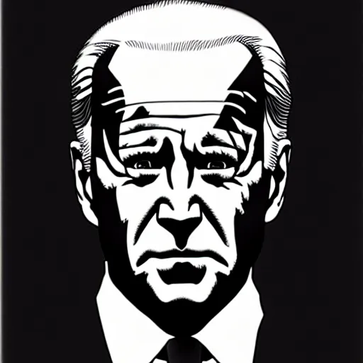 Image similar to Joe Biden looking sinister, by Tsutomu Nihei, highly detailed