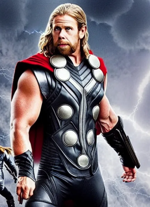 Prompt: ben stiller as thor,