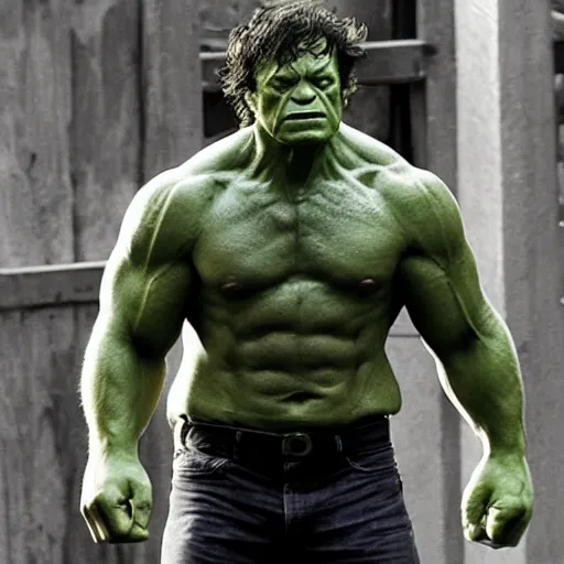 Image similar to Andrew Lincoln as The Hulk